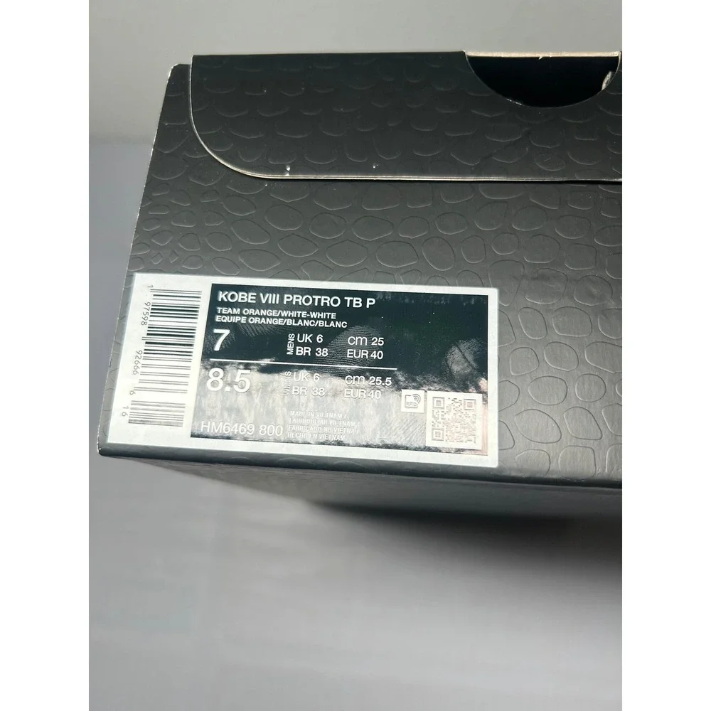 Nike Kobe 8 Protro TB Team Orange White Size 7 HM6469 800 New